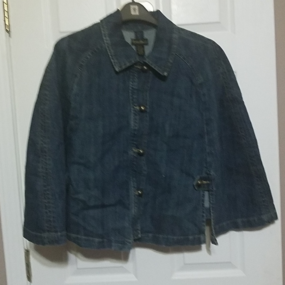 Ashley Stewart Blue Jean Cape